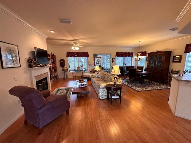 Living room with gas fireplace