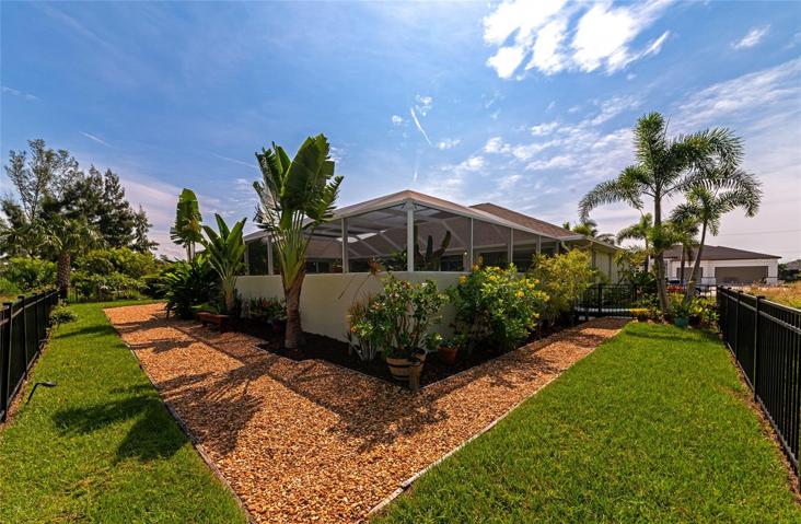 Beautiful Professionally Landscaped and fully Fenced area that can be great for pets.