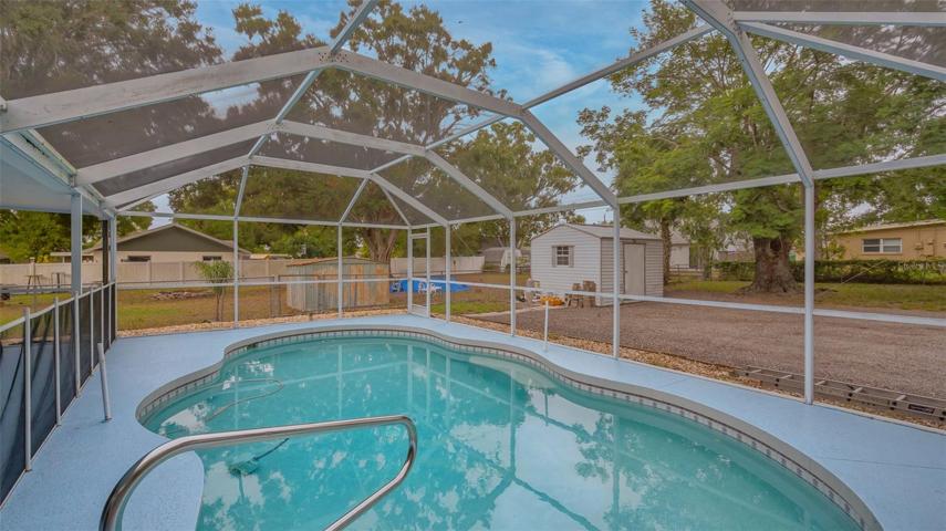 Caged pool