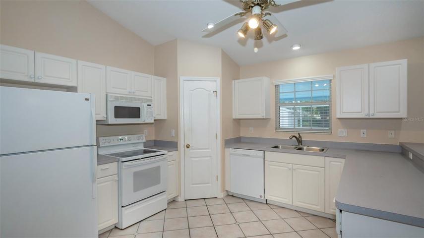 Kitchen appliances and cabinets