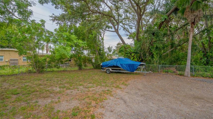 Spacious rear yard with over one-third acre
