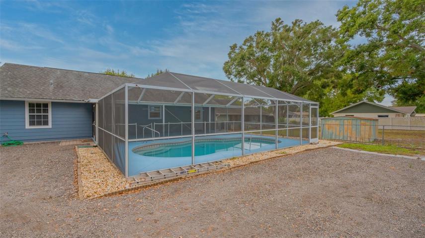Caged pool