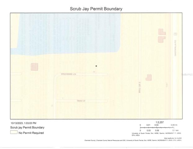 Scrub Jay permit boundary - 34 Windward Ln