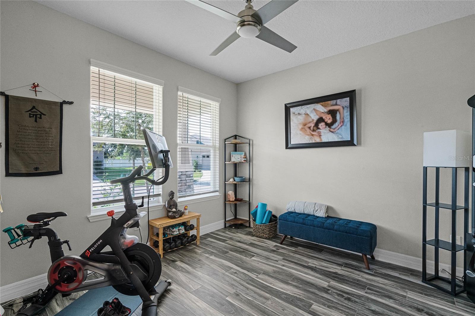 Office at front of home.