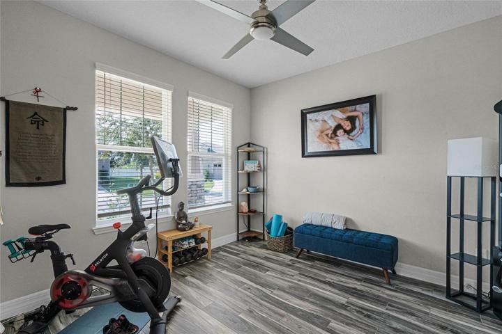 Office at front of home.
