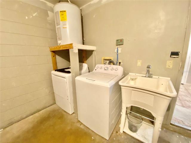 Washer and Dryer in 1-car Garage