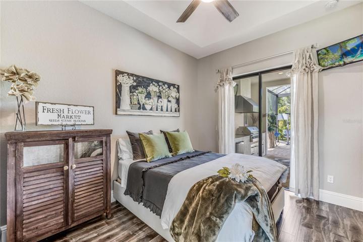 Guest Bedroom With Tray Ceiling
