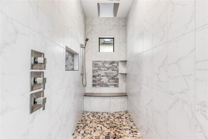 Master Shower With Three Showerheads Including A 16