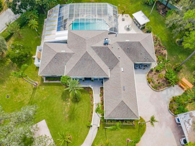 Front drone view