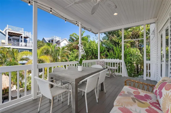 Covered patio for dining