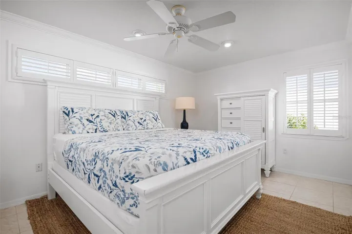 Primary bedroom with walk in closet