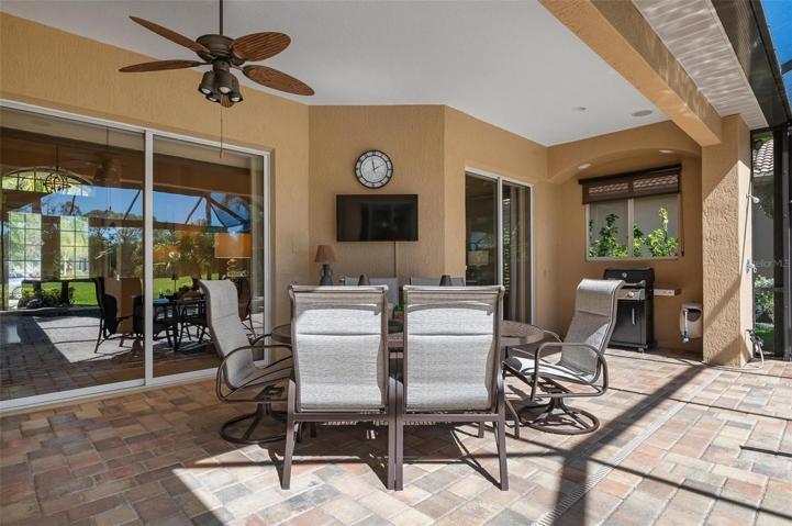 One of two under roof cabanas