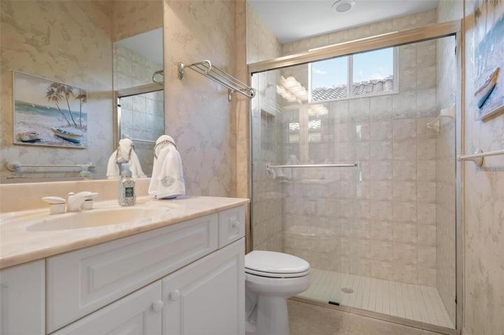Pool/Guest bathroom with shower