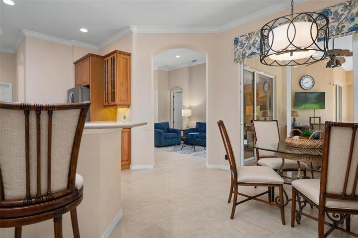 Looking towards the living room from the family room