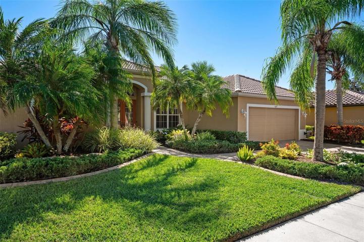 Home has an extended 2 car garage for golf cart and storage
