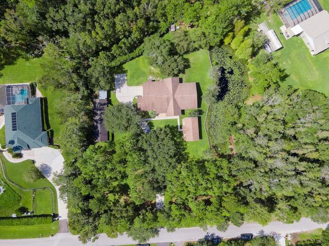 Arial view of barn/workshop, main house and ADU/Cottage