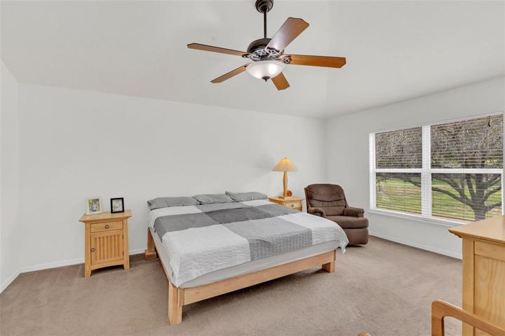 Large master bedroom with 2 walk-in closets