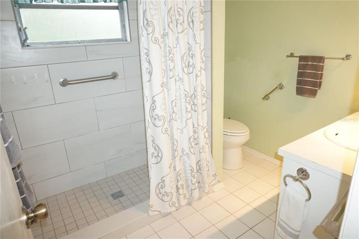 Master bath with updated shower