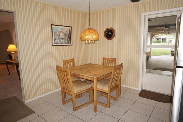 Breakfast nook in kitchen