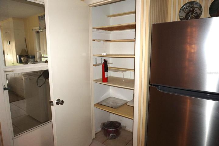 Closet pantry in kitchen