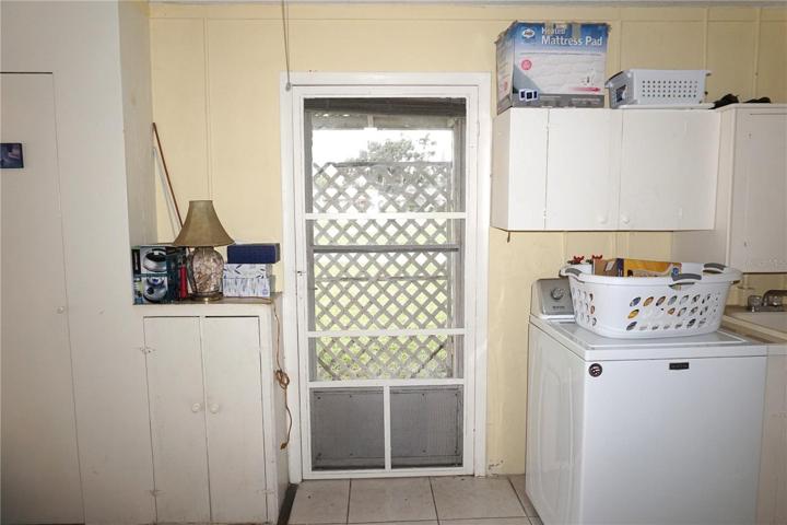 Garage laundry and side door