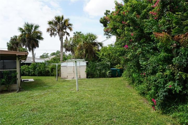 Private back yard setting
