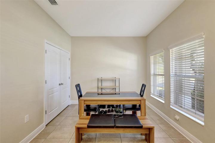 Entrance with dining room