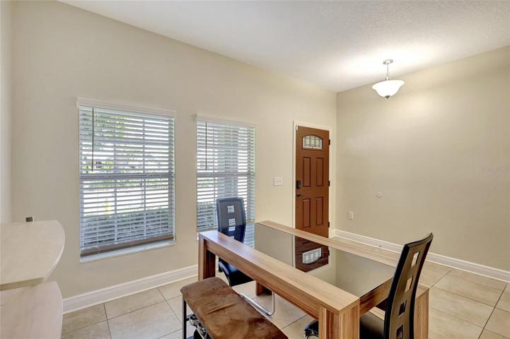 Entrance with dining room