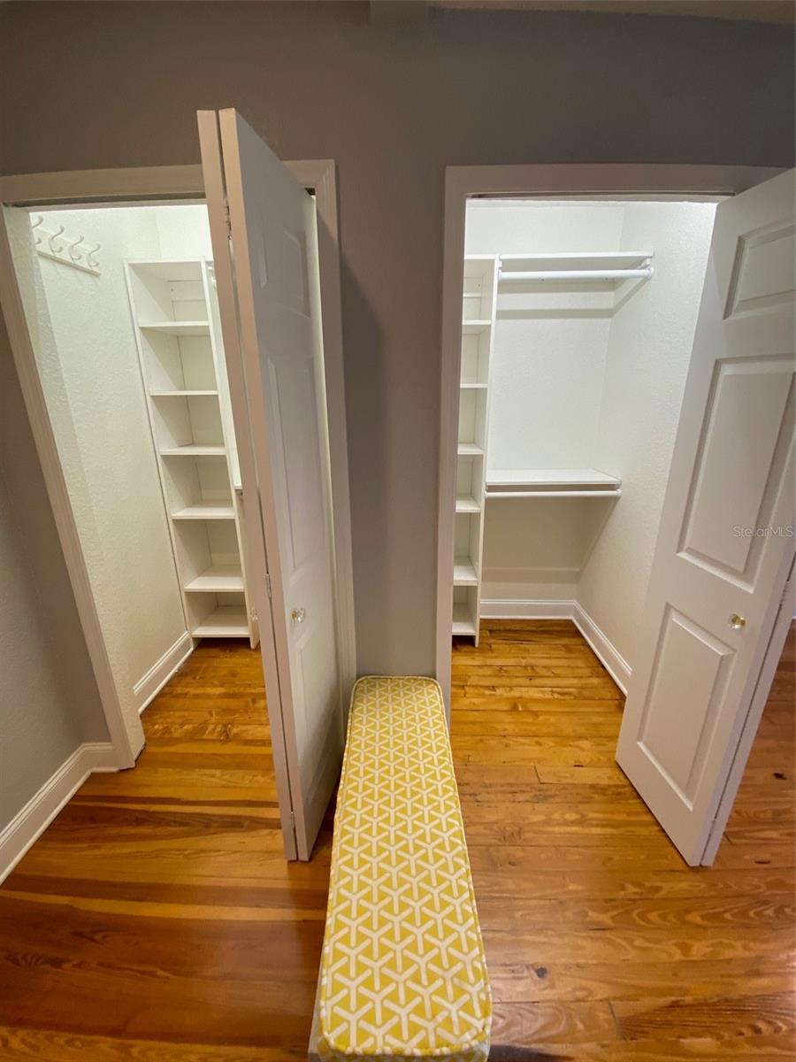 Primary walk in closets