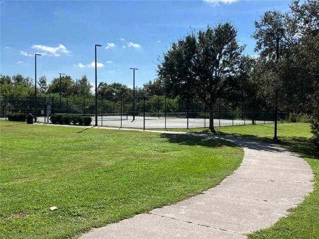 Lighted tennis courts at Univ. Park Community Park.