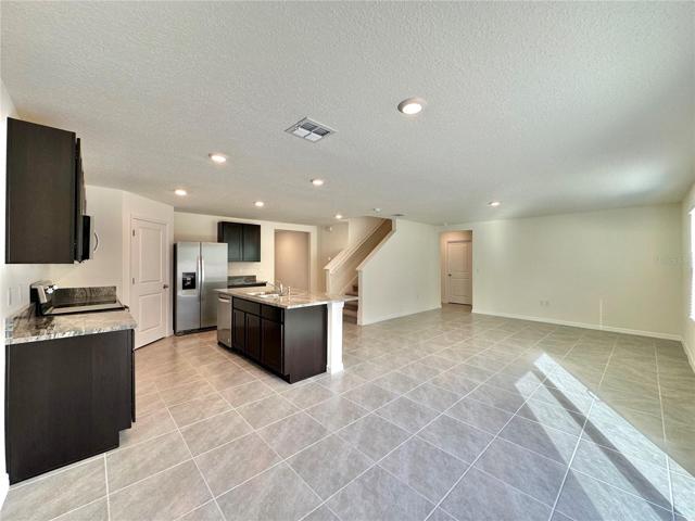 Kitchen and living room