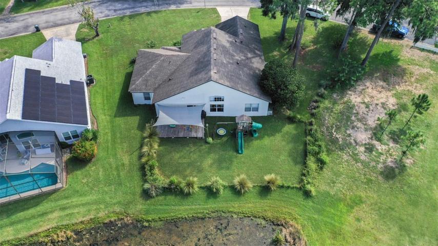 Drone View of Back of Home