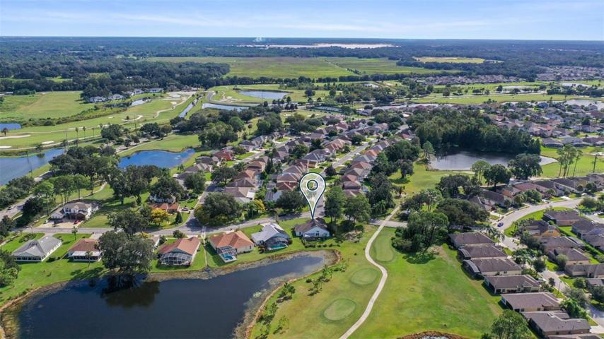 Drone View of Golf Course and Community