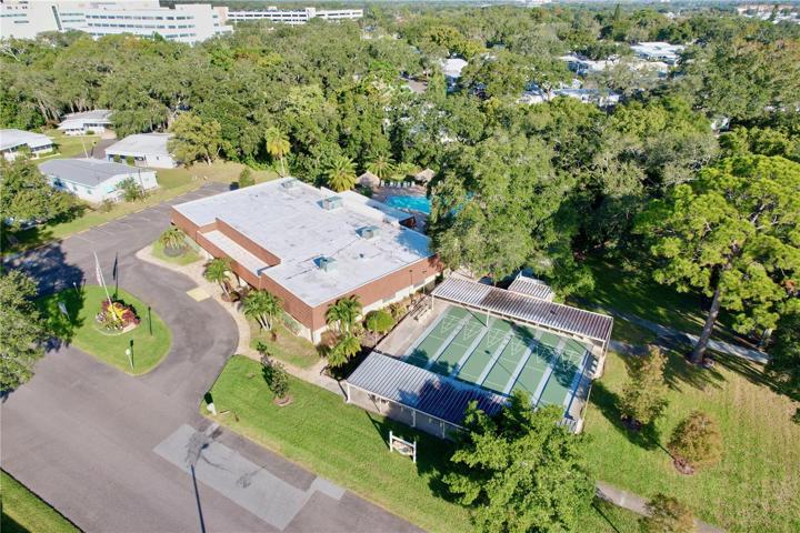 Aerial view of community pool