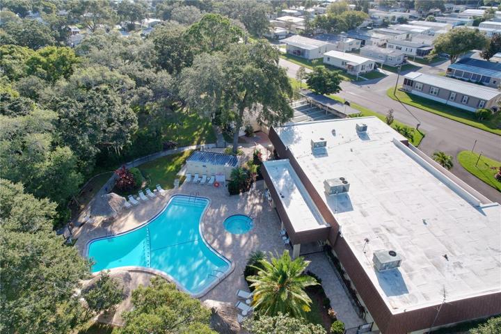 Aerial view of community pool