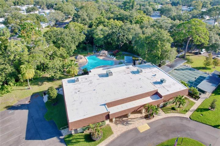 Aerial view of community pool