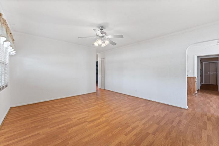 Living room from front entry