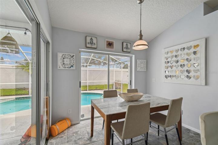 Pool view from your eat-in dining area