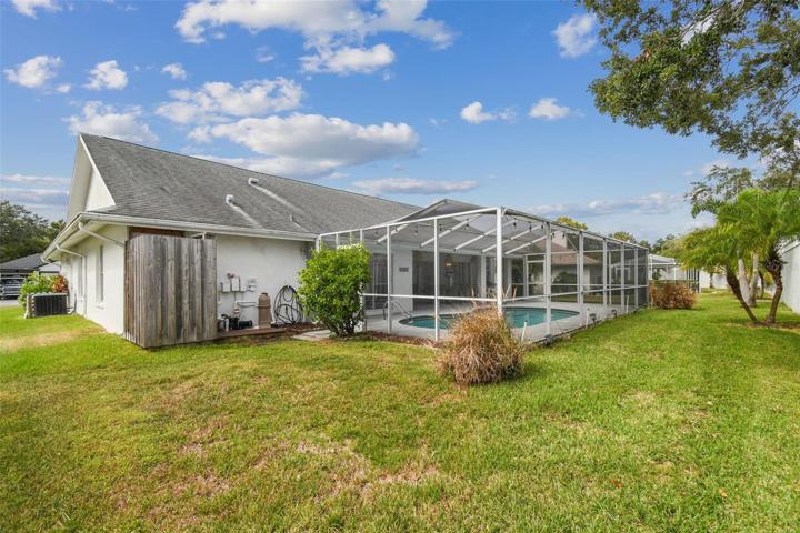 Spacious yard + outdoor shower off back of home!