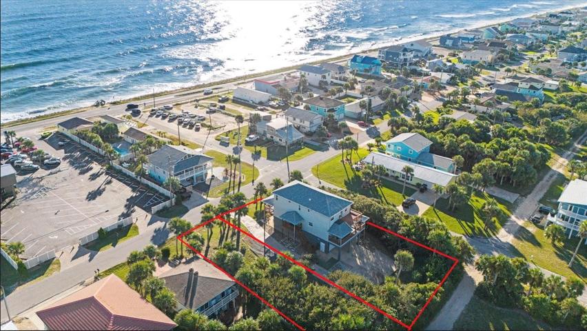 Home and additional lot, just one block from the Beach!