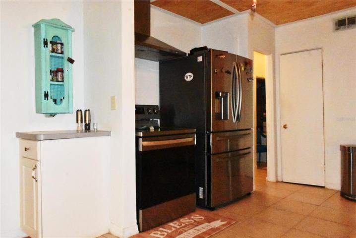 Kitchen has closet pantry