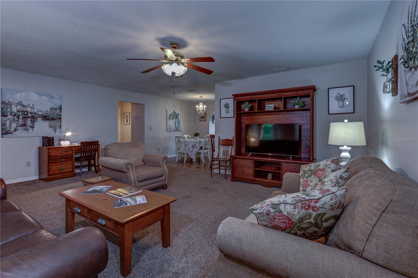 Large living area for entertaining