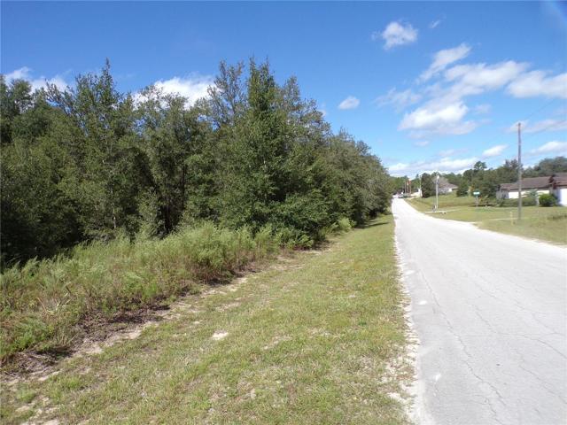 Front of lot on paved street