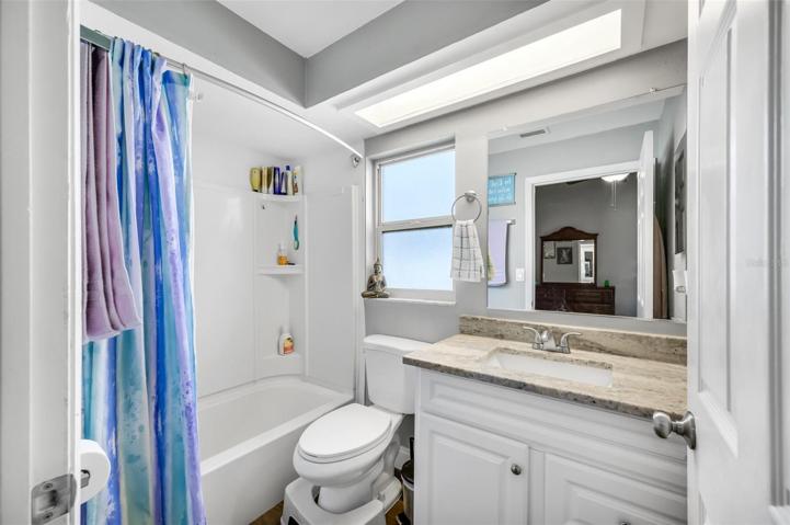 Primary bath with granite countertop