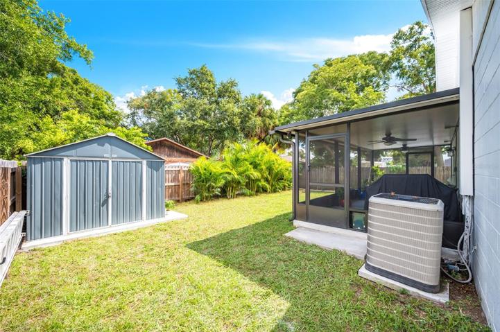 Storage shed conveys