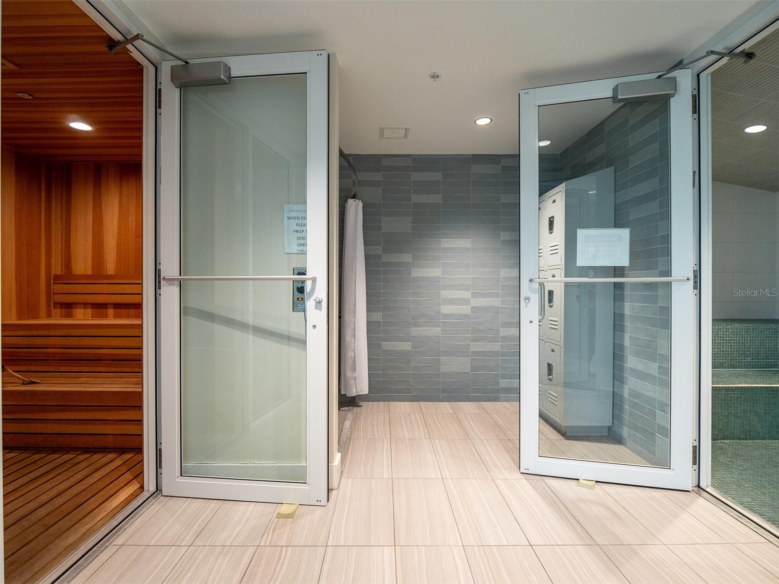 Sauna and steam room