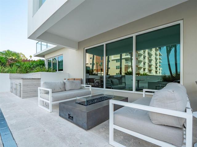 Firepit just off the pool area