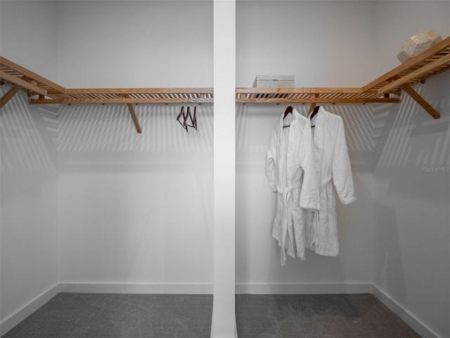 Roomy walk-in closet in the Primary suite