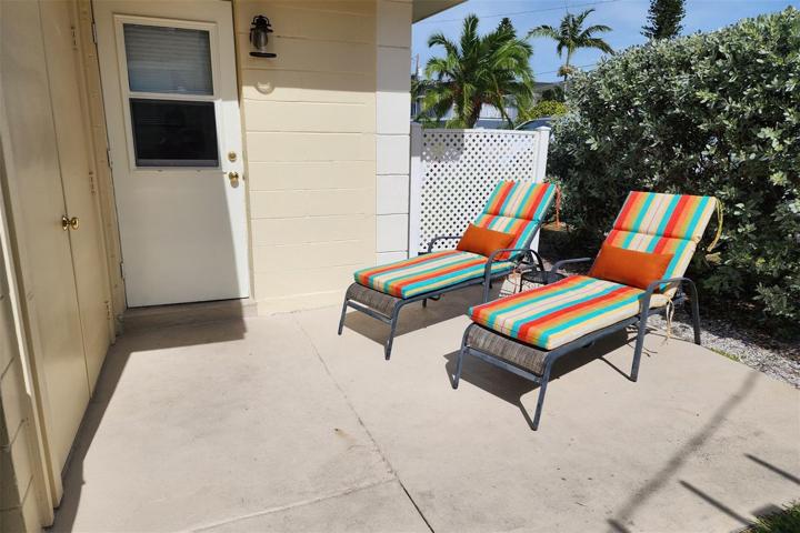 Each Unit has a private back patio