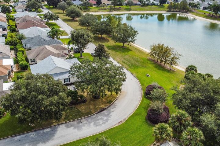 Side Arial View Above Pool with Water View